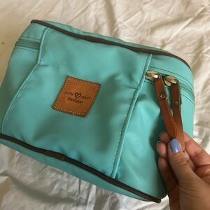 Jon Hart toiletry/cosmetic bag: unused name plate